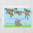 Custom Monkey Around Animals Birthday Invitation