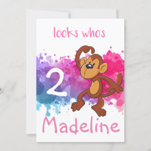 Custom Monkey Birthday Card