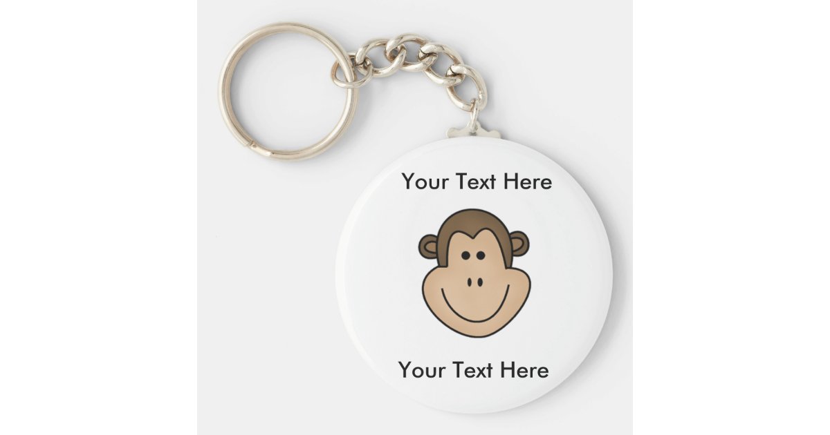 Custom Monkey Keychain | Zazzle.com