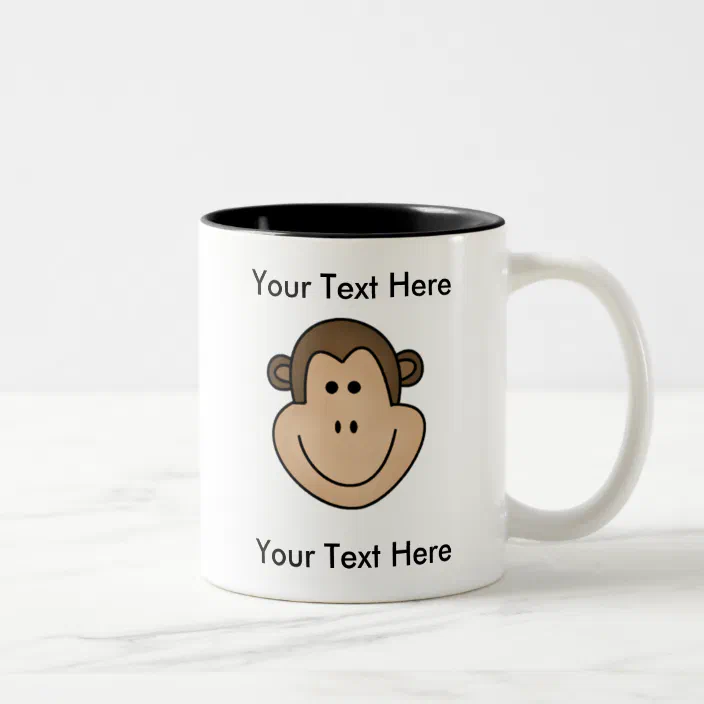 Monkey Collage Personalised Monkey Mug IL5349 Customise with your own text.FOC 