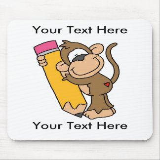 Custom Monkey Pencil Mousepad - Customizable