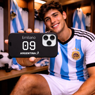 Custom Monochromatic Argentinian National Team iPhone 15 Pro Case