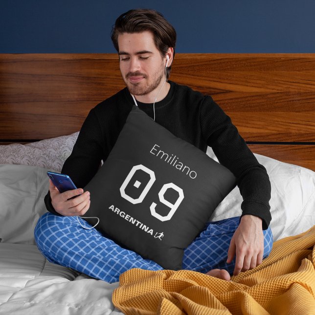 Custom Monochromatic Argentinian National Team  Throw Pillow (Creator Uploaded)