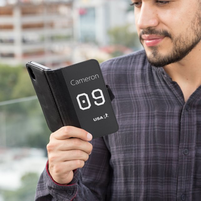 Custom Monochromatic National Team Supporter Name  Samsung Galaxy Wallet Case (Creator Uploaded)