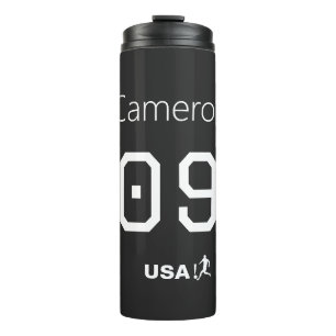 Custom Monochromatic National Team Supporter Name Thermal Tumbler