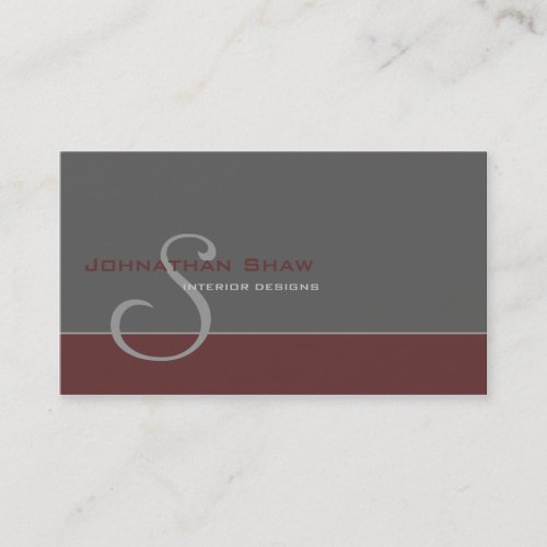Custom Monogram 2 Business Card