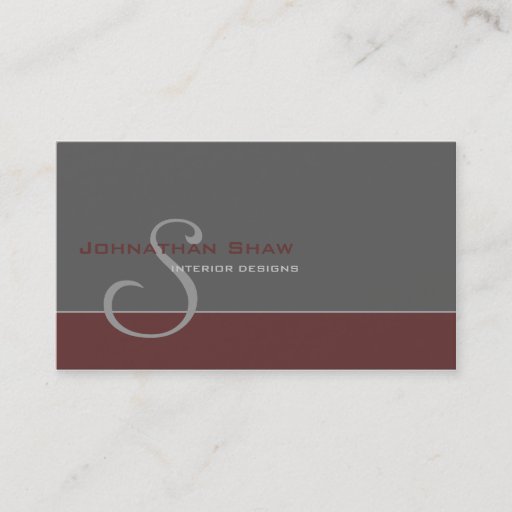 Customizable Custom Monogram 2 Business Card