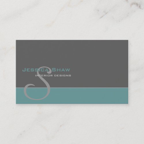Custom Monogram 4 Business Card Template
