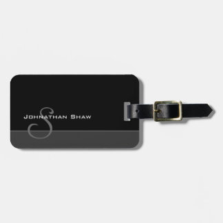Custom Monogram 5 (Charcoal) Luggage Tag