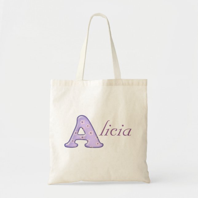Custom Monogram A Name tote bag (Front)