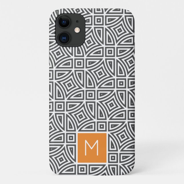 Custom monogram Abstract Pattern phone cases (Back)