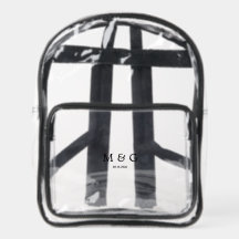 Custom Monogram and Date Personalized Clear