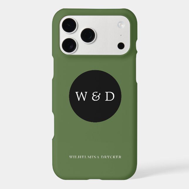 Custom Monogram and Name Case-Mate iPhone Case (Back)