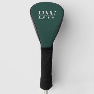 Custom Monogram and Name Classic Green Golf  Golf Head Cover