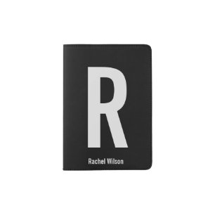 Custom Monogram and Name Passport Holder