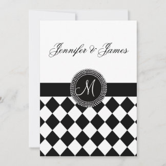 Custom Monogram and Names Wedding Invitation