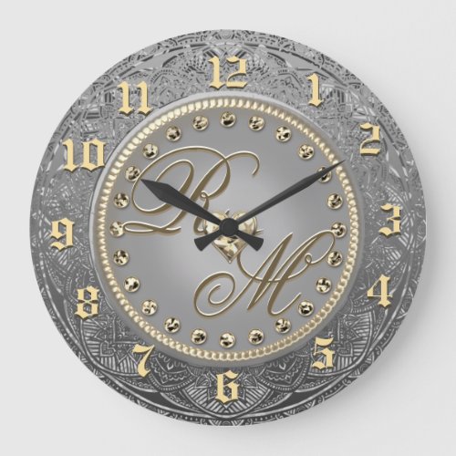 Custom Monogram Anniversary Clock