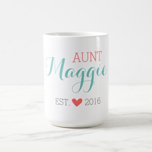 Custom Monogram Aunt Coffee Mug