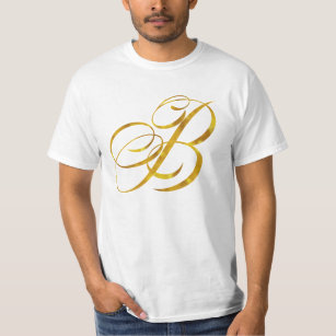 Monogram Letter B Names Emblem, Gold' Men's T-Shirt