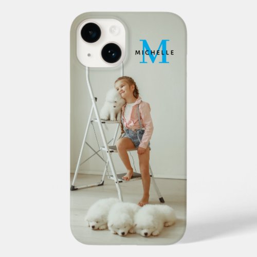 Custom Monogram Baby Dog Photo Apple X11121314 Case_Mate iPhone 14 Case