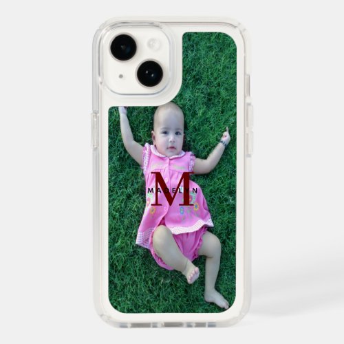 Custom Monogram Baby Dog Photo Apple X11121314 Speck iPhone 14 Case