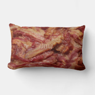 Custom monogram BACON throw pillows