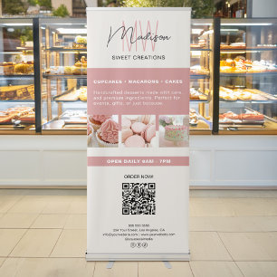 Custom Monogram Bakery Business Retractable Banner