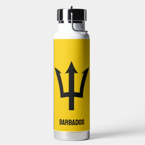 Custom Monogram Barbados Flag Water Bottle