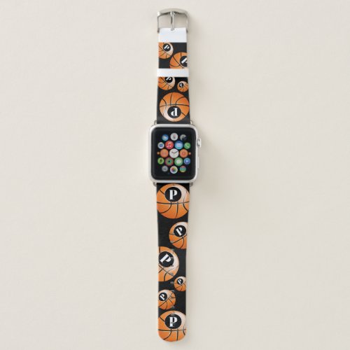 Custom Monogram Basketball Apple Watch Band