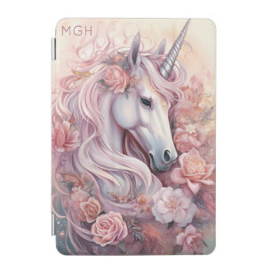 Custom Monogram Beautiful Unicorn iPad Mini Cover