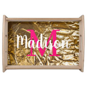 Custom Monogram Birthday Gift Wife, Bride, Friend Serving Tray