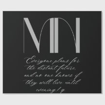 Custom Monogram Black Round Keychain - Personalize