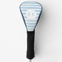 Custom Monogram Blue Striped Golf Head Cover