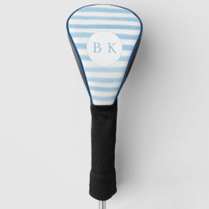 Custom Monogram Blue Striped Golf Head Cover