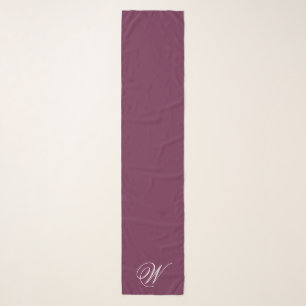 Custom Monogram Burgundy Classic Fashion Scarf