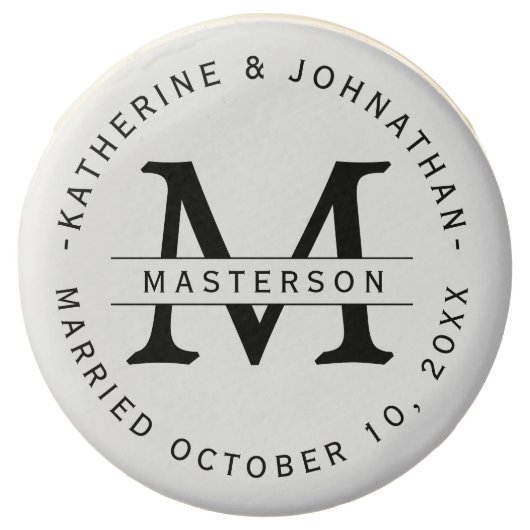 Custom Monogram Business Reception Chocolate Covered Oreo (Front)