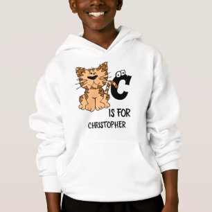 Custom monogram C is for Cats cute kitty kitten Hoodie