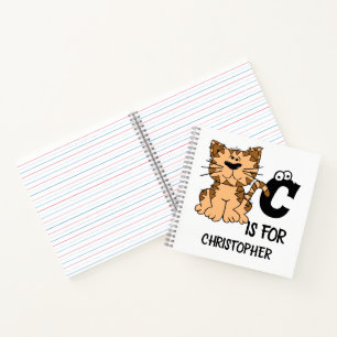 Custom monogram C is for Cats cute kitty kitten Notebook