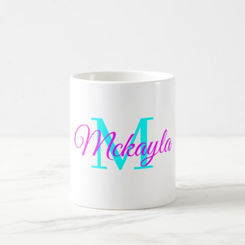 Custom Monogram Calligraphy Script Name Coffee Mug