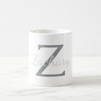 Custom Monogram Calligraphy Script Name Coffee Mug by bestgiftideas at Zazzle