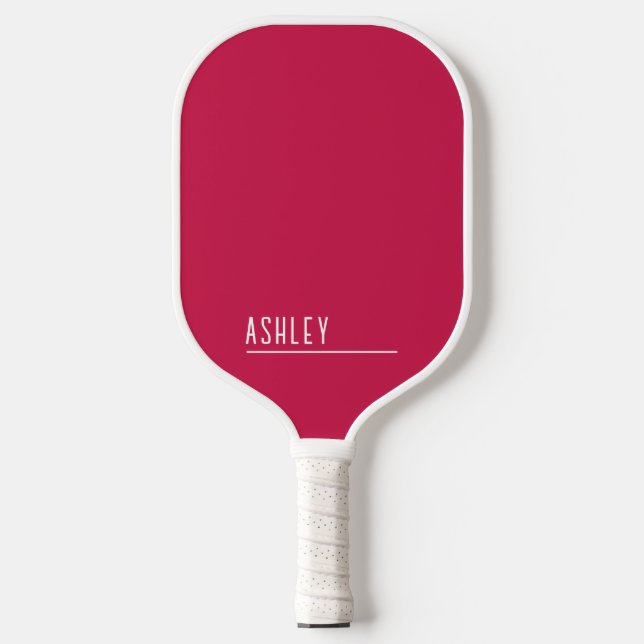 Custom monogram, cherry pink new line pickleball paddle (Front)