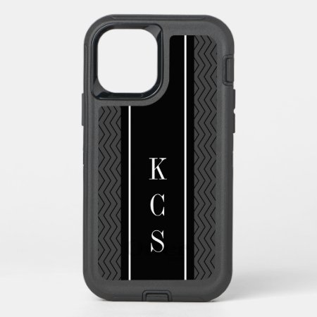 Custom Monogram Chic Otterbox Defender Iphone Case