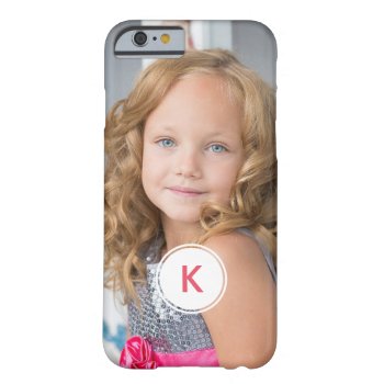 Custom Monogram Circle Personalized Photo Template Barely There Iphone 6 Case by red_dress at Zazzle