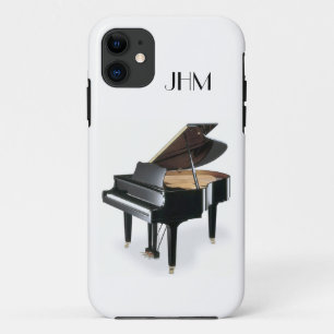 Custom Monogram Classical Music Grand Piano iPhone 11 Case