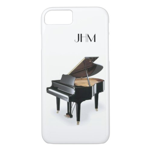 Custom Monogram Classical Music Grand Piano iPhone 87 Case
