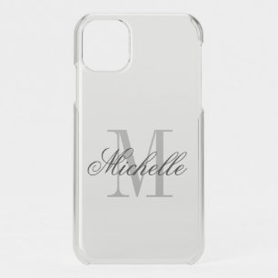 Custom monogram clear UnCommon iPhone 11 case