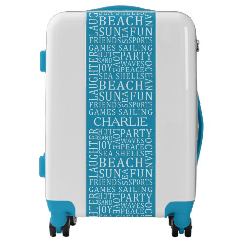 Custom Monogram  Color Beach House luggage