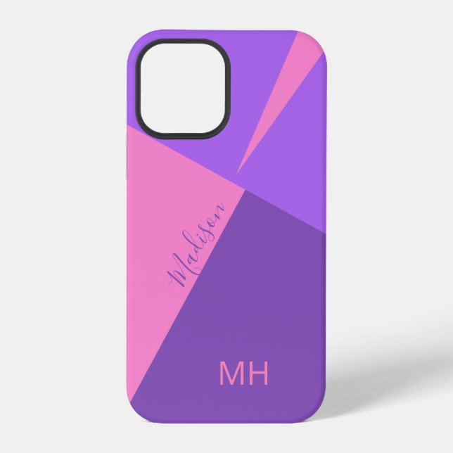 Custom monogram Color Blocks phone cases (Back)