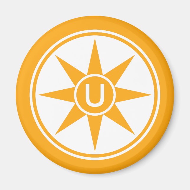 Custom monogram & color buttons magnet (Front)