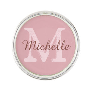 Custom monogram & color lapel pin
